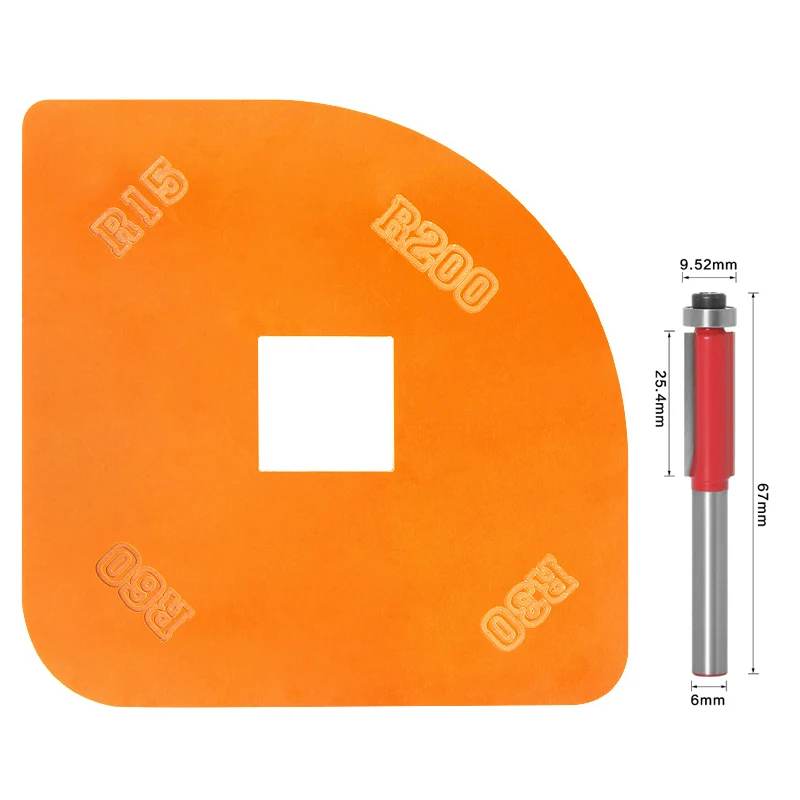 DUEBEL Corner Radius Routing Templates for Woodworking T15 T20 T25 T30  Corner Radius Jig R15 R20 R25 R30 Router Jigs and Templates Alu