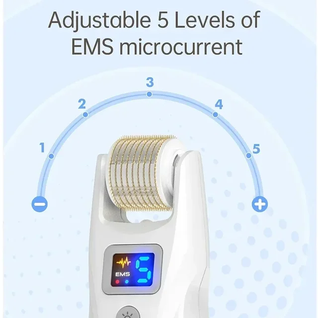 Bio Roller EMS microneedling derma roller with LED and vibration