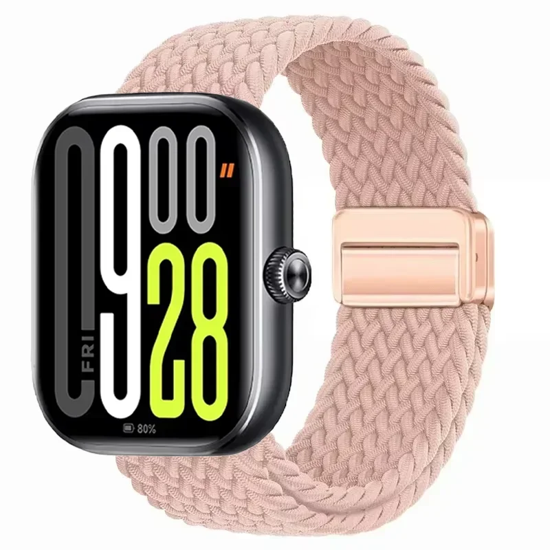 Nylon Braided Magnetic Buckle Adjustable Loop Strap Bracelet in Breathable Design