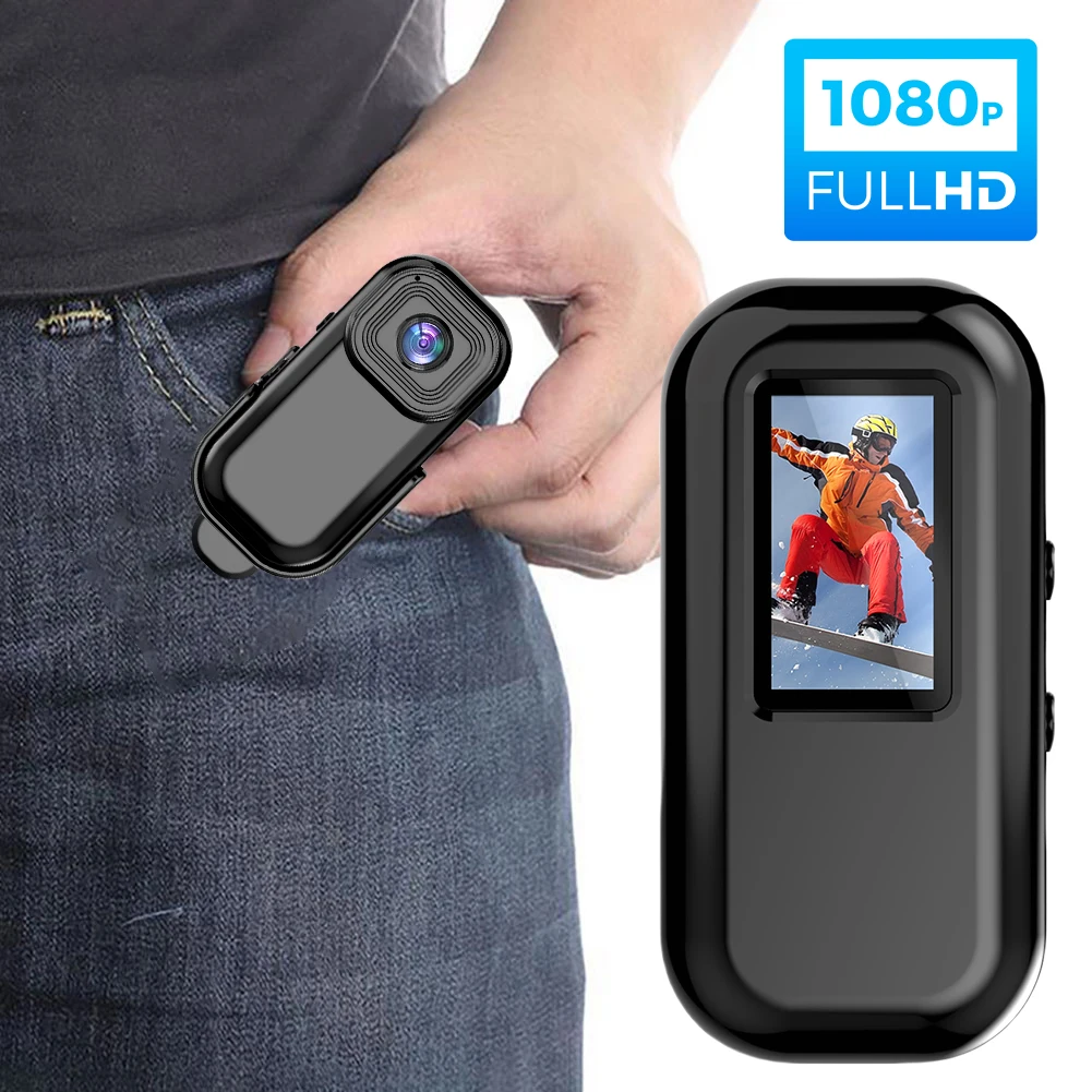 HD 1080P 휴대용 바디 카메라, 140 도 광각 백 클립 액션 캠, 비디오 녹화 포켓 카메라, 휴대용 사이클링 녹음기