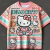 MINISO Sanrio Tshirt 3D Print Hello Kitty Special Edition Family O-Collar Tees Summer Sport Casual Short Sleeve For Kid/Adult ﻿ 2