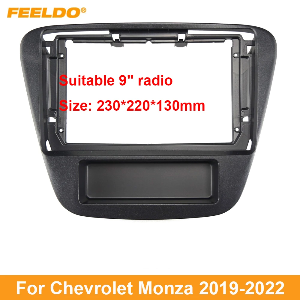 

FEELDO Car Audio 9" Big Screen Dash Fascia Panel Frame Kit Adapter For Chevrolet Monza 2019-2022 Radio Dash Frame