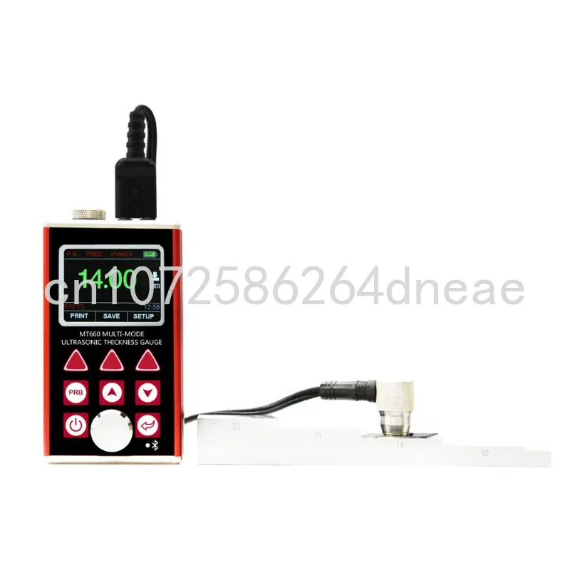 

MT660 Digital Multi-Mode Ultrasonic Thickness Gauge Meter Through Coating Painting Tester Range 0.65-600mm