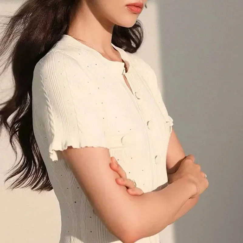 Women's Layered Embellished Hollow Bra Short Dress