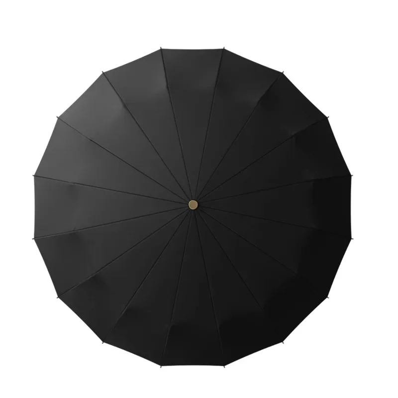 Automatic Wooden Handle Large Folding Windproof Umbrella
