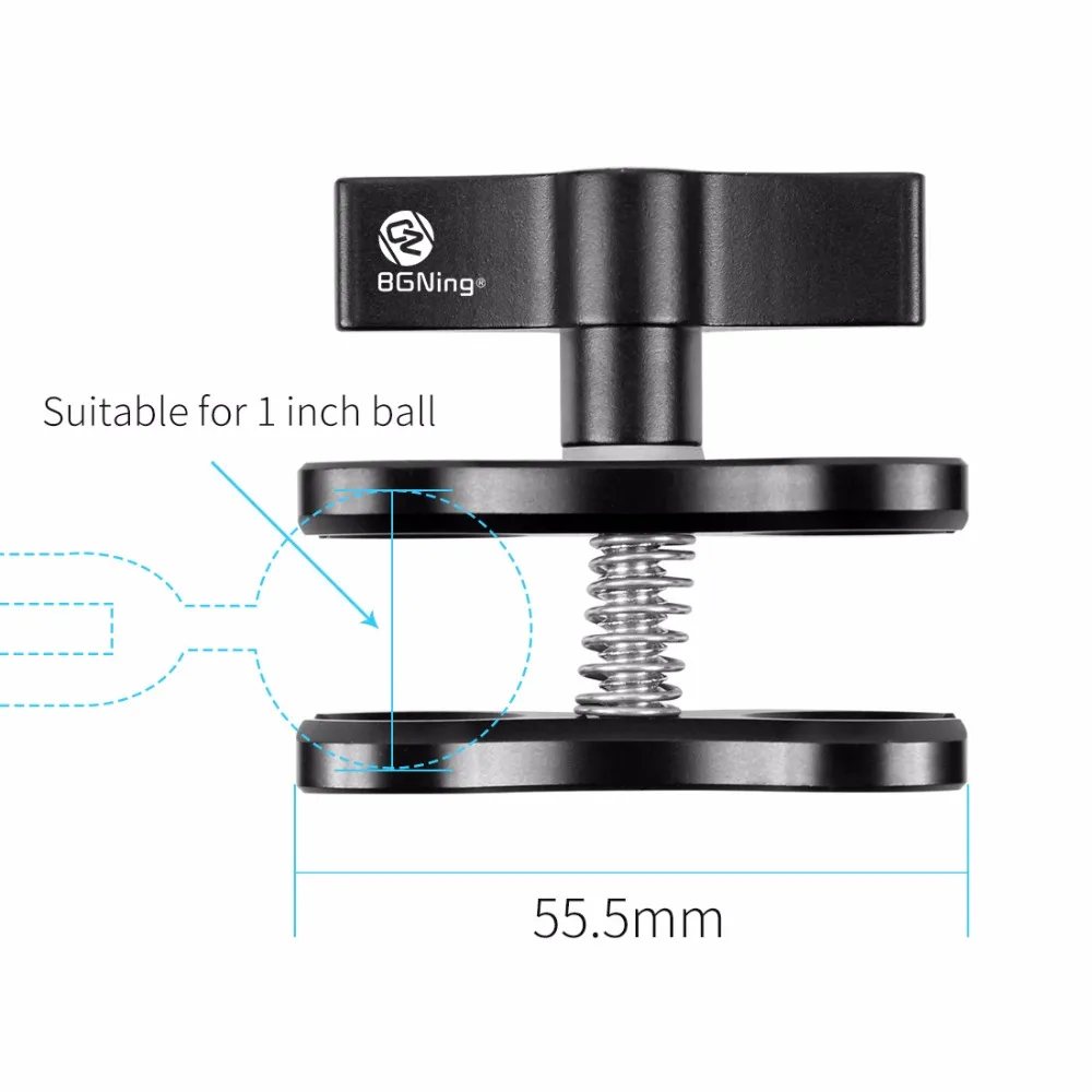 CNC Schmetterling Clip Arm Tauchen Licht Tablett Halterung Klemme Kugelkopf Clip für GoPro 13 für Insa360 X4 Dual Handheld Grip Verlängerung – Detail 13