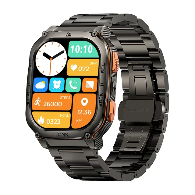 2025 New KOSPET TANK M3 Ultra GPS Smartwatch For Men Waterproof 5ATM AMOLED AOD 480mAh Digital Bluetooth Call Men's Watches - Image 4