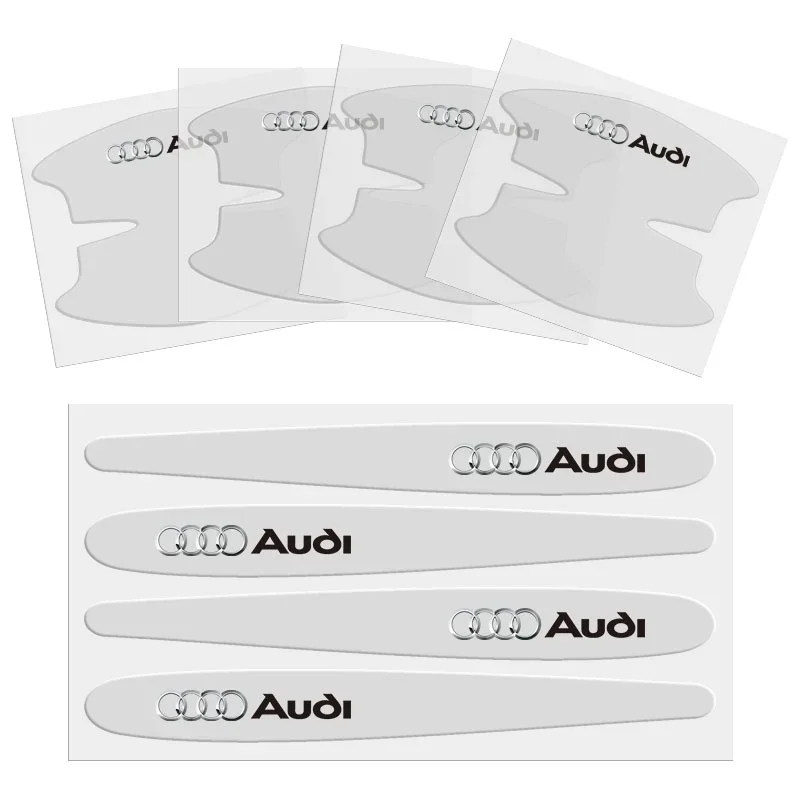 8-Piece Transparent Car Door Handle Protective Film Set