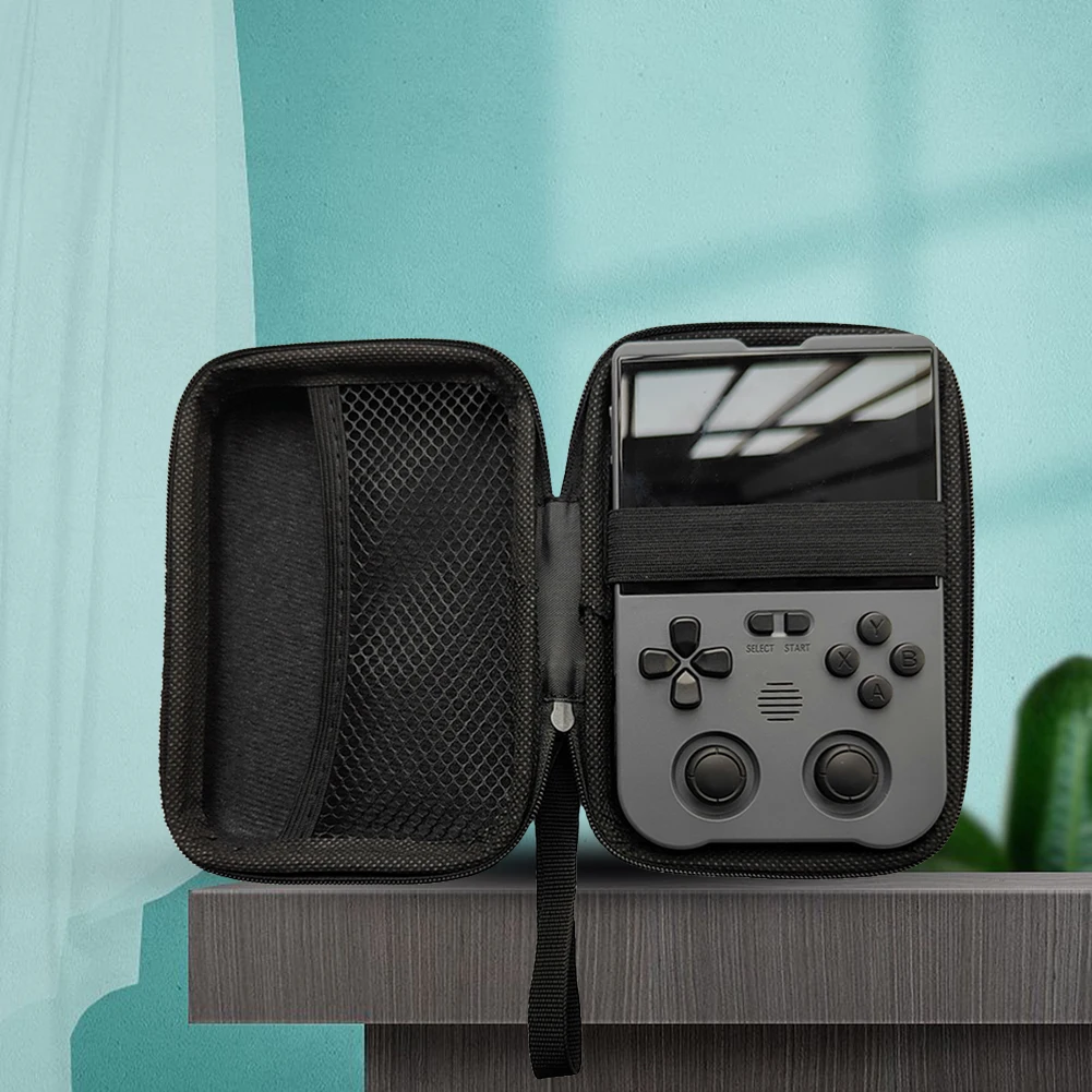 Handle Bag Anti Scratch Console Protect Case with Mesh Pocket Game Console Storage Case for XU10 ANBERNIC RG35XX Miyoo Mini Plus