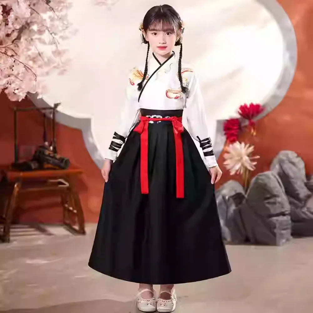 Hanfu Kids Clothes Girls Children Sets Boy Clothing Cosplay Costumes Kung Fu Party Stage Show Vintage Chinese Traditional Dress 5