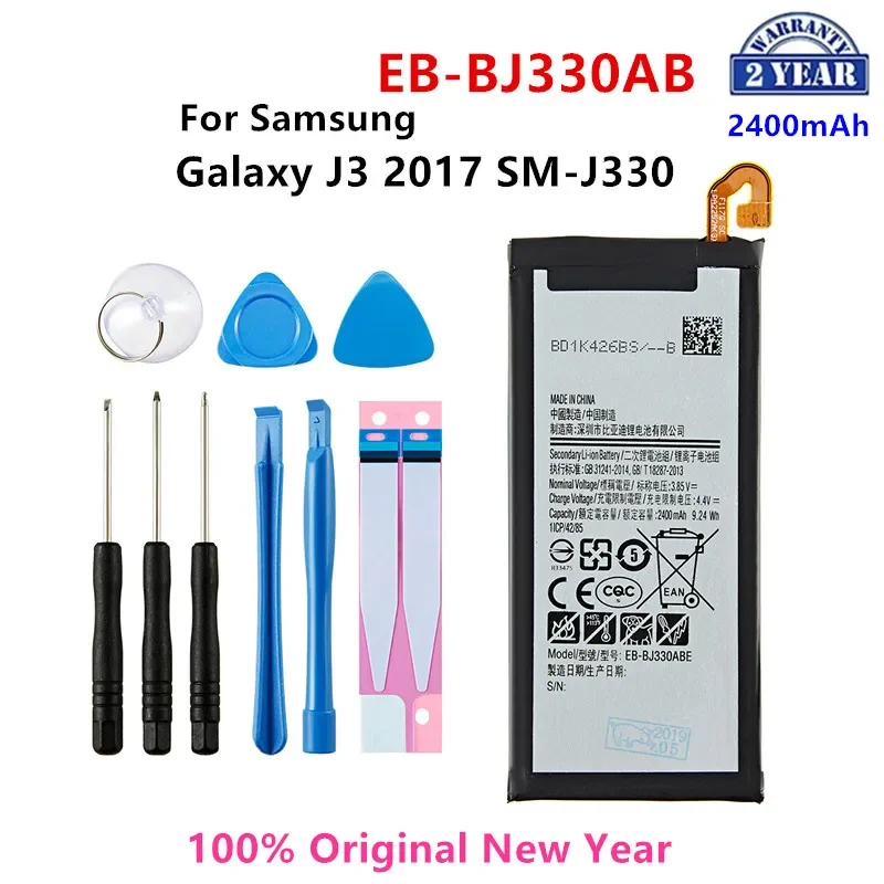 

100% Orginal EB-BJ330ABE 2400mAh Battery For Samsung Galaxy J3 2017 SM-J330 J3300 SM-J3300 SM-J330F J330FN J330G J330L +Tools