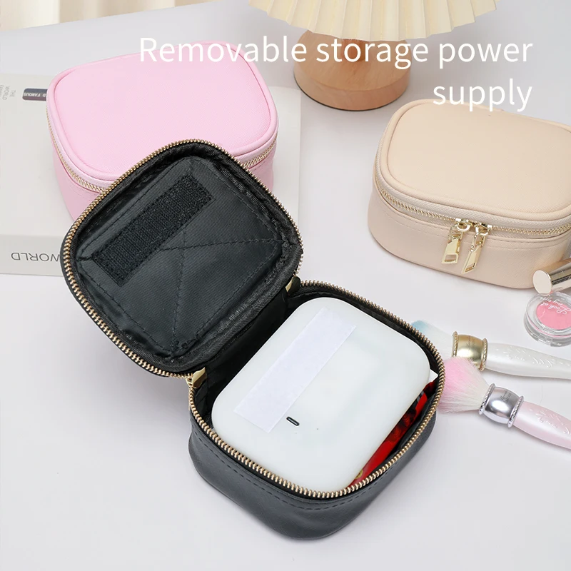 1 pc LED Cosmetic Case with Lights and Mirror Cosmetic Bag, USB Rechargeable &Detachable mirror 5