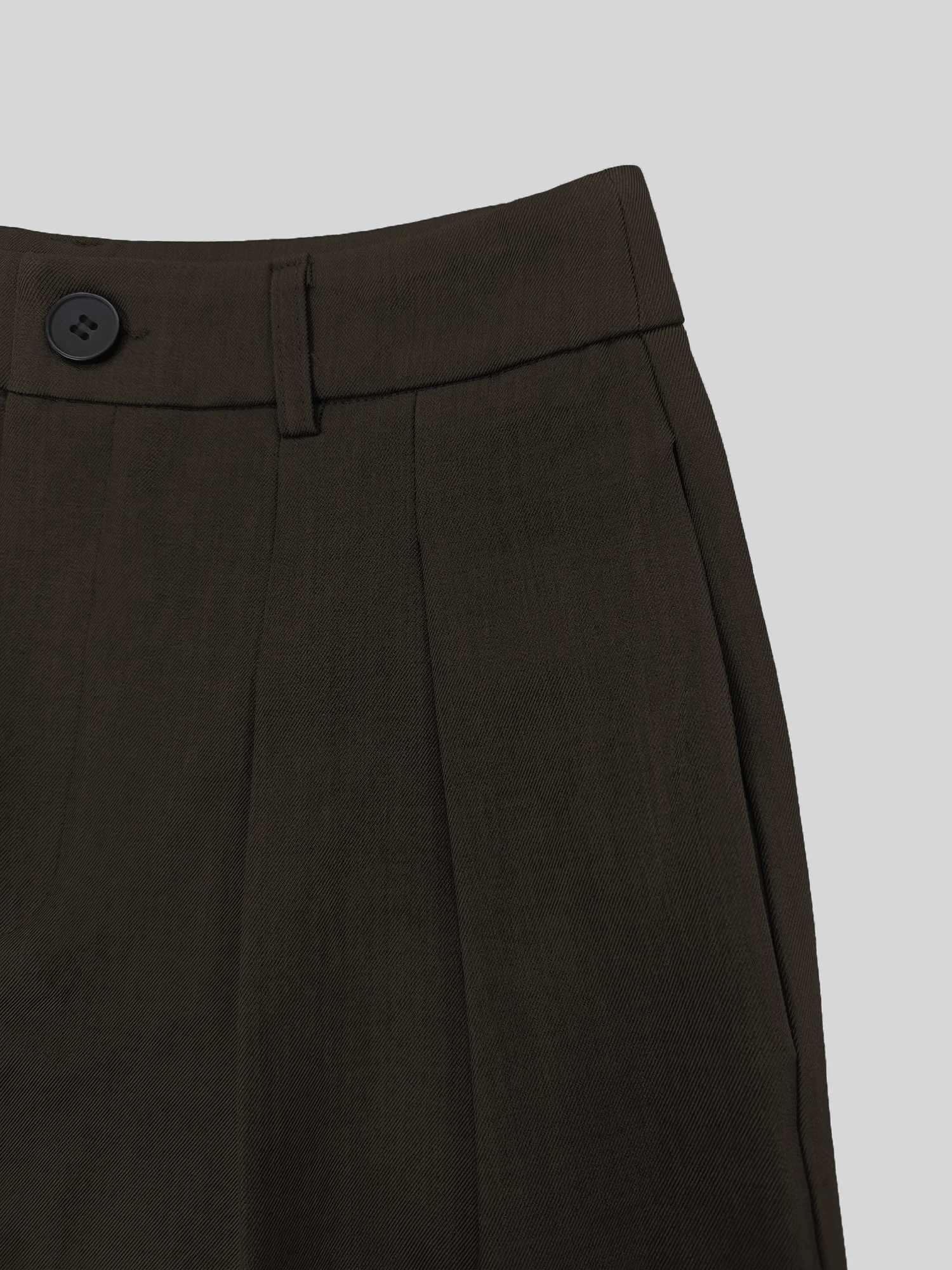 Damen High-Waist Weite Hosen mit Abnehmbaren Grauen Trägern Büro-Business-Hosen – Detail 15