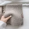 2024 Ladies Cashmere Blend Scarf Women Winter Luxury Solid Color Shawl Wraps Female Warm Thick Wool Neckerchief Blanket Pashmina 4