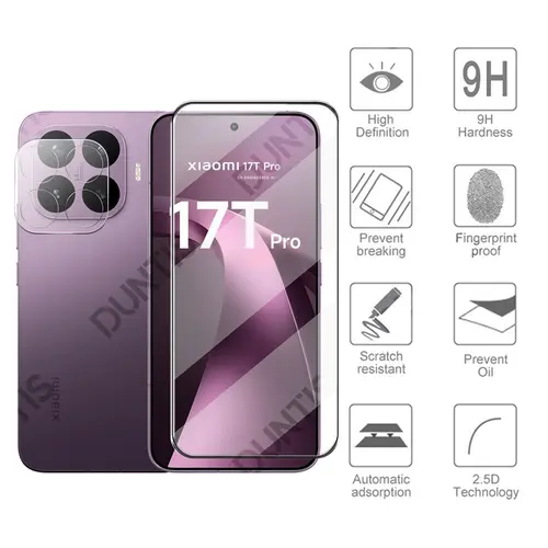 9H Tempered Glass for Xiaomi 17T / 17T Pro 2.5D Screen Protector & HD Back Camera Lens Film Anti-Scratch Protective Accessories - Image 5