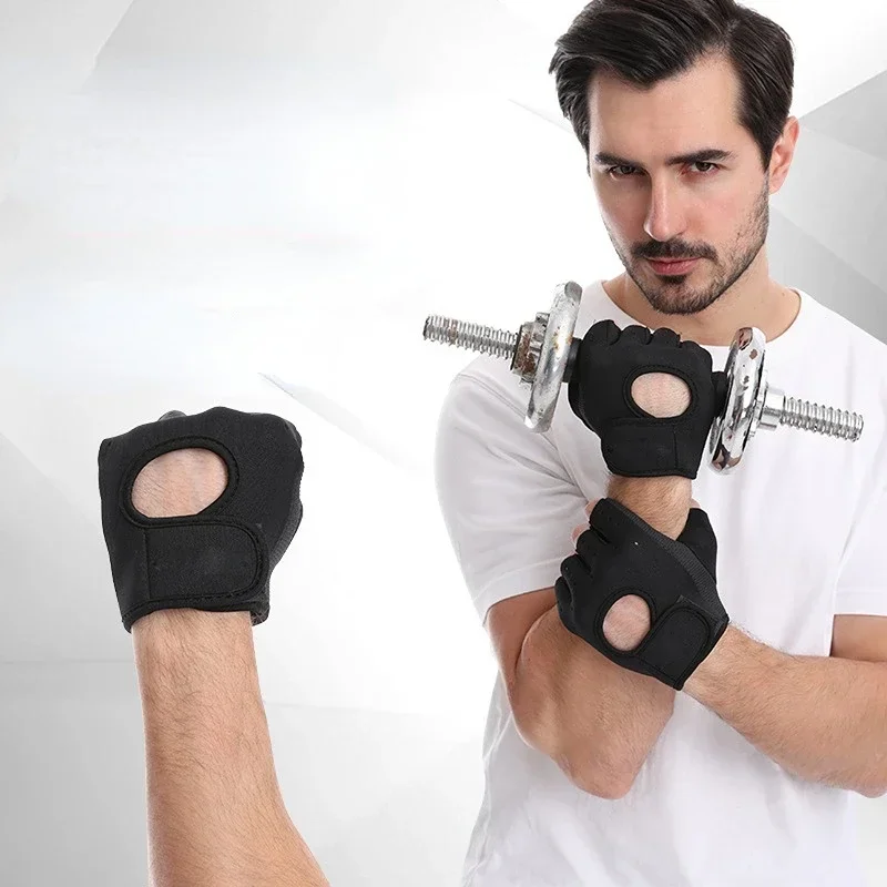 Men Women Fitness Gloves Weightlifting Gym Cycling Yoga Bodybuilding Training Thin Summer Breathable Non-slip Half Finger Gloves