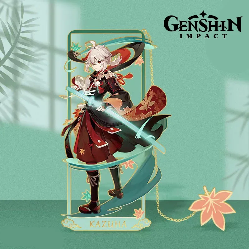 

Лидер продаж, игровая ажурная металлическая Закладка кедехара казуха 9 см X 5 см, стильная фотография, подарки для студентов, подвесные игрушки