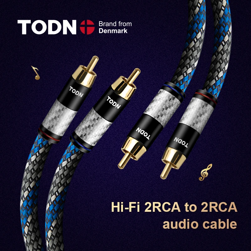 

canare 1 pair RCA audio cable 2 RCA to 2 RCA Interconnect Cable HIFI Stereo 4N OFC Male to Male For Amplifier DAC TV box