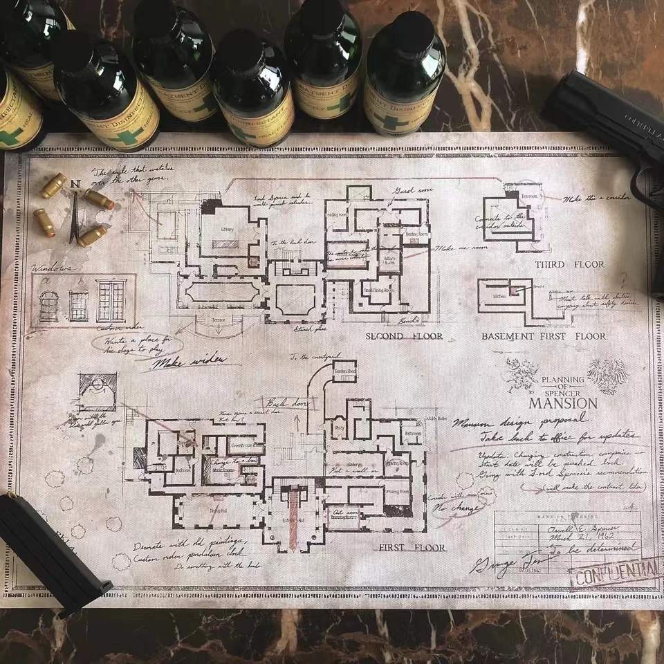 Game Holders Evils Inspired 2 Remake Raccoon City Police Department Mansion Map The Spencer Mansion Plan