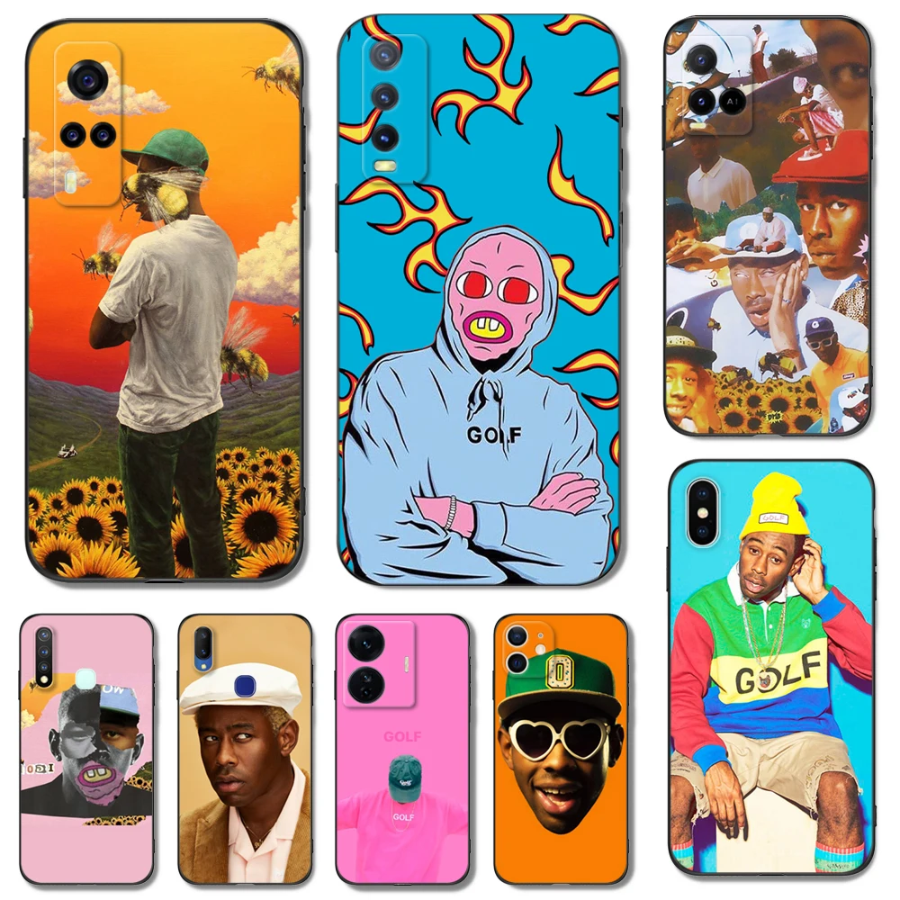 Black Tpu Case For Vivo Y01 Y2 Y12S Y12A Y50 Y15 Y15A Y15S Y17 Y3 Y11 Y50 Y50T Y51S 2019 2020 5G tyler creator golf