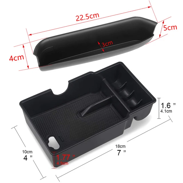 Armrest Storage Box Handle Organizer for Jeep Renegade 2015-2023 Center Console Container Stowing Tidying Interior Accessories 2