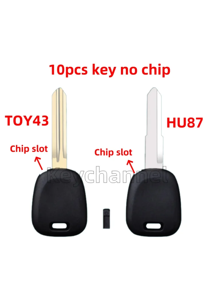 Car Transponder Key HU87 TOY43 Key Blade Chip Head Chip Spare Suzuki Liana Swift Auto 10/20pcs
