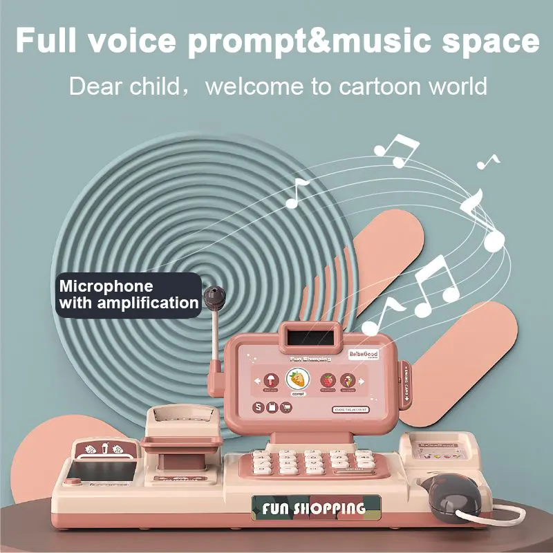 Children's Puzzle Play Toy House Girl Toy Simulation Supermarket Cash Register Electric Multifunctional Parent-Child Toy 2