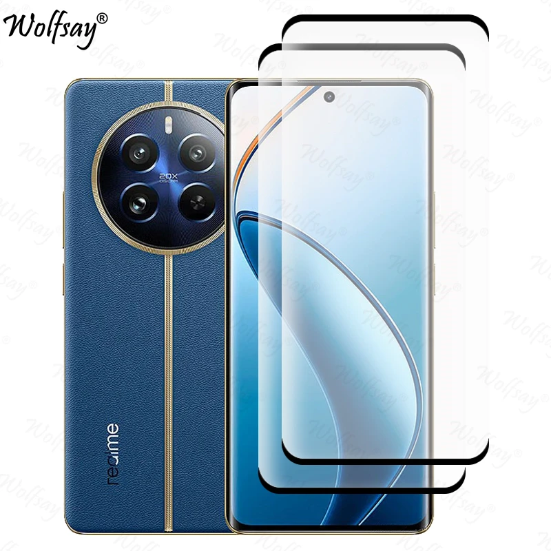 3D gebogene Kante gehärtetes Glas für Realme 12 Pro Displayschutzfolie für Realme 12 Pro 12X 12 Pro Plus Glas für Realme 12 Pro Glas