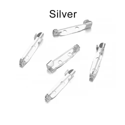 Versatile Brooch Clip Base Set for DIY Jewelry Making (50 Pieces) (Silver)