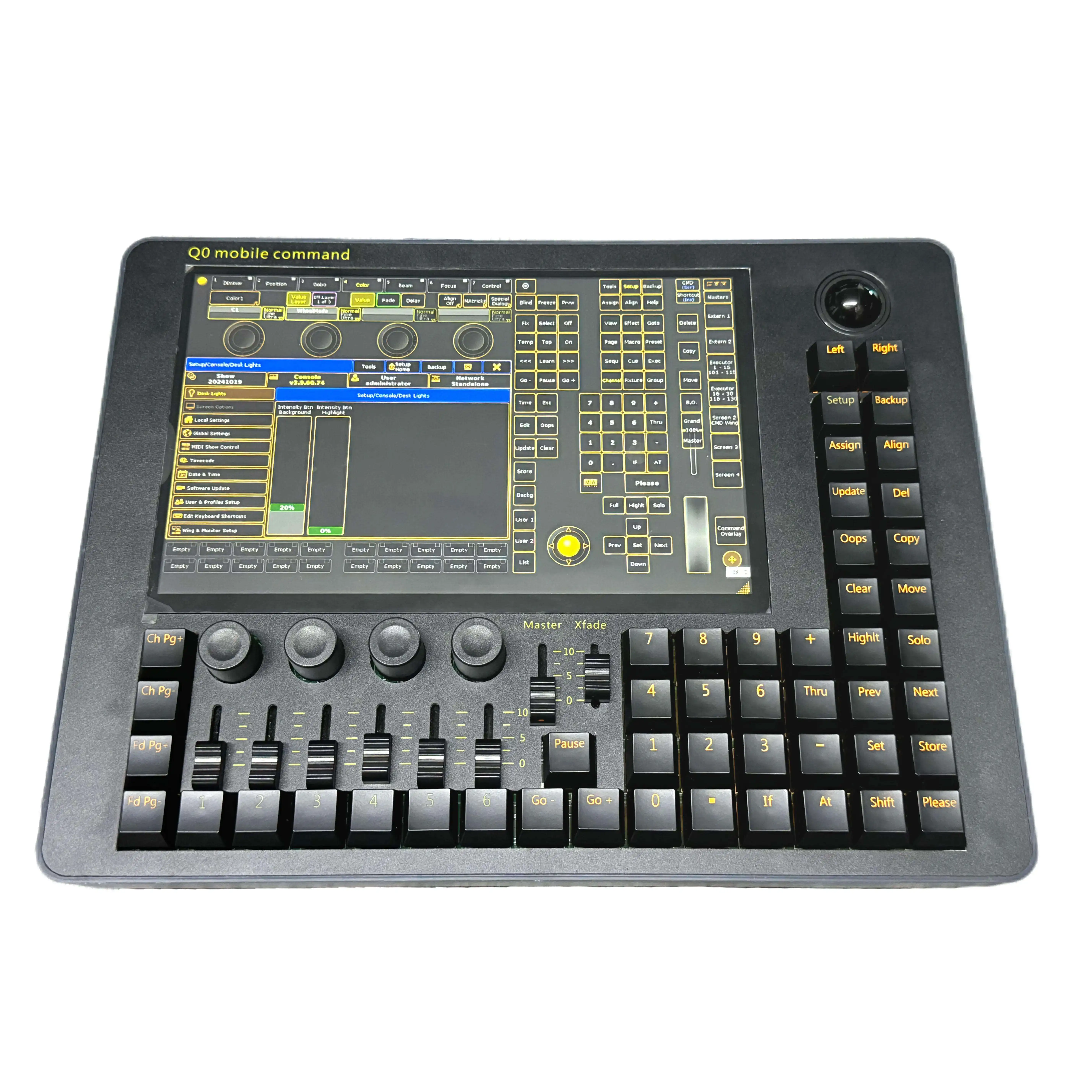 휴대용 그랜드 MA 미니 Q0 모바일 컨트롤러 DMX512 라이트 컨트롤러 콘솔 MIDI LTC 디머 극장 대규모 라이트 쇼용