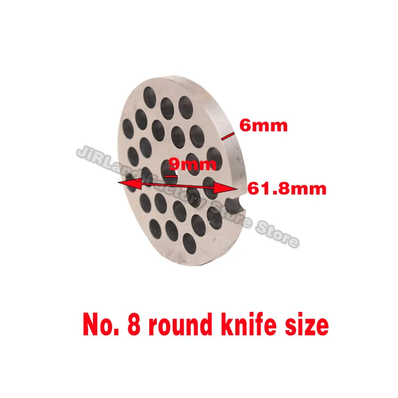 Description Picture 3 of item304 Stainless Steel Meat Grinder Blade Mincer Plate Disc Replacement Part for 8# Type Manual Meat Grinder Mincer Knife Accessory