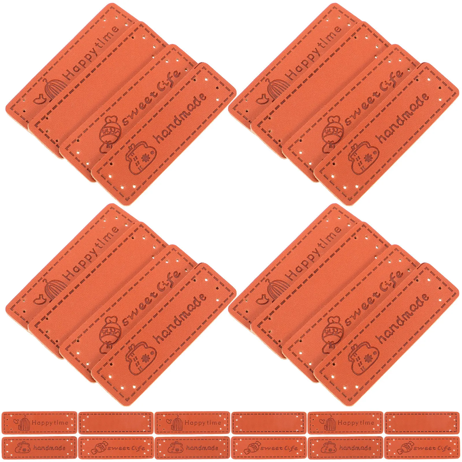 120Pcs 청바지 셔츠 코트 스웨터 가방 용 우아한 태그 크로 셰 뜨개질 퀼트 DIY 의류 라벨링 봉제 공예 라벨