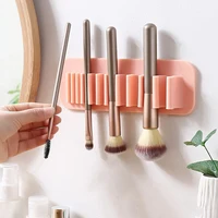 Silicone Wall Mount Makeup Brush Holder Storage Stand Hanger Case Organizer Thin Paint Brush Drying Art Rack Suction Cup 2