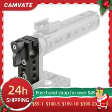 

CAMVATE Standard 15mm Single Rod Clamp With For 1/4"Thread Holes For DSLR Camera Shoulder Mount Rig 15mm Rail Rod Support System