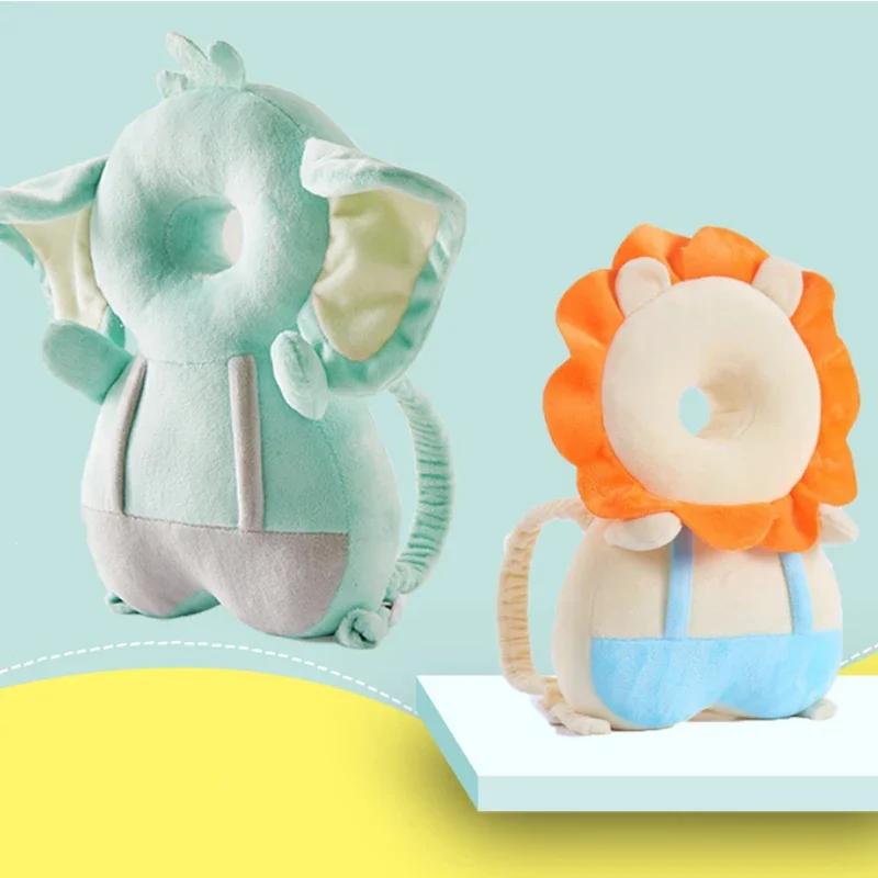 Newborn Headrest Security Pillows Backpack Toddler Baby Head Fall Protection Pad Cushion Cartoon Soft Security Pillows Backpack 5