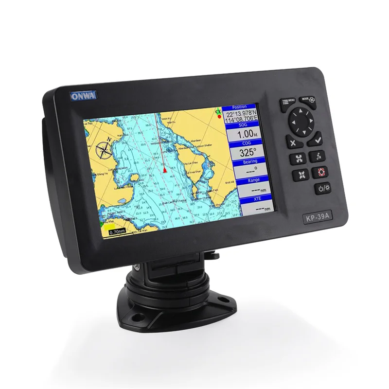 KP-39A 7-inch Color LCD GPS Chart Plotter with GPS Antenna and Built-in Class B AIS Transponder Combo Marine Navigator