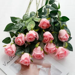 Elegant Artificial Rose Bouquet for Weddings and Home Décor - Set of 7 (Pink)