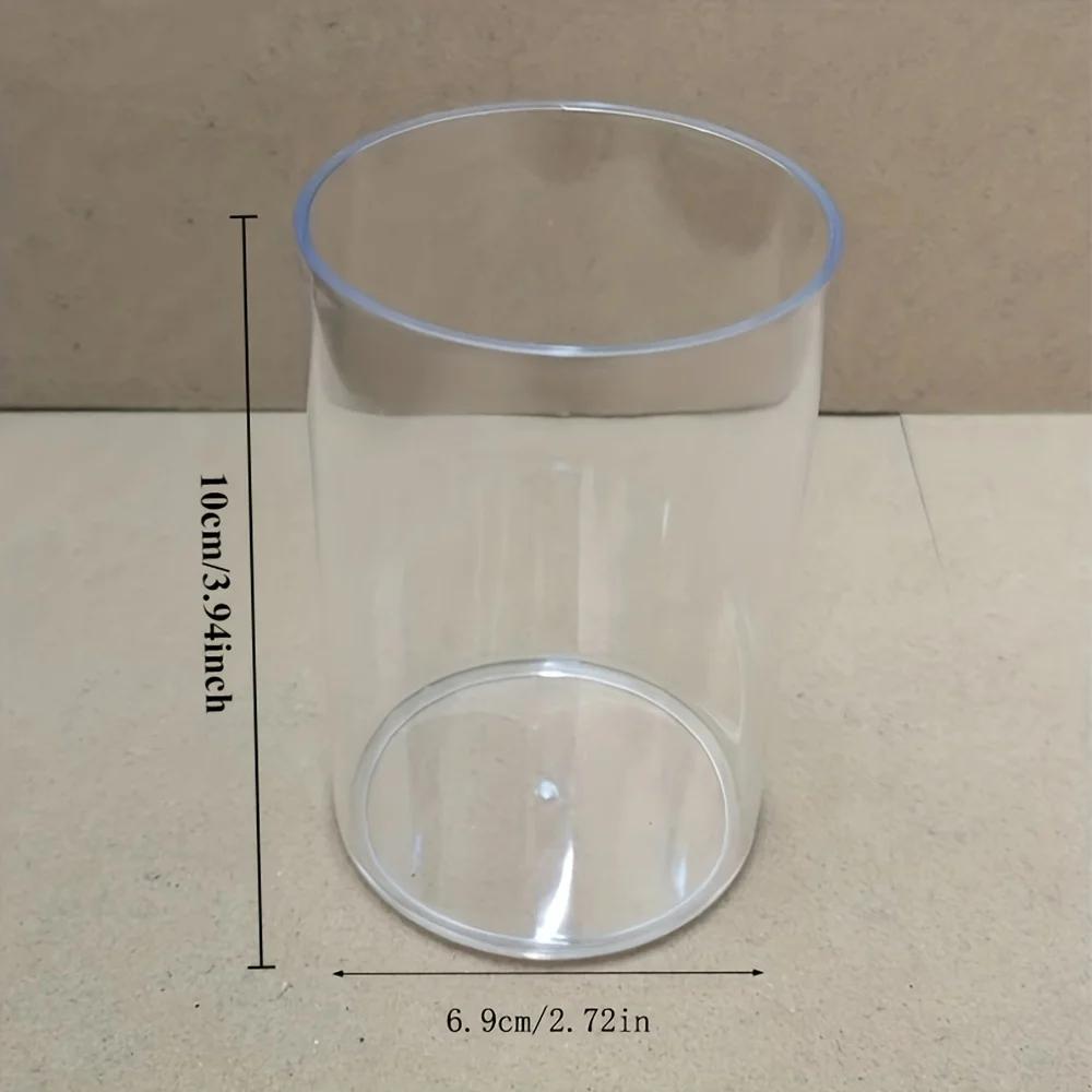 Clear Acrylic Pen Holder - Sleek Desktop Organizer with Hanging Mount and Polished Finish