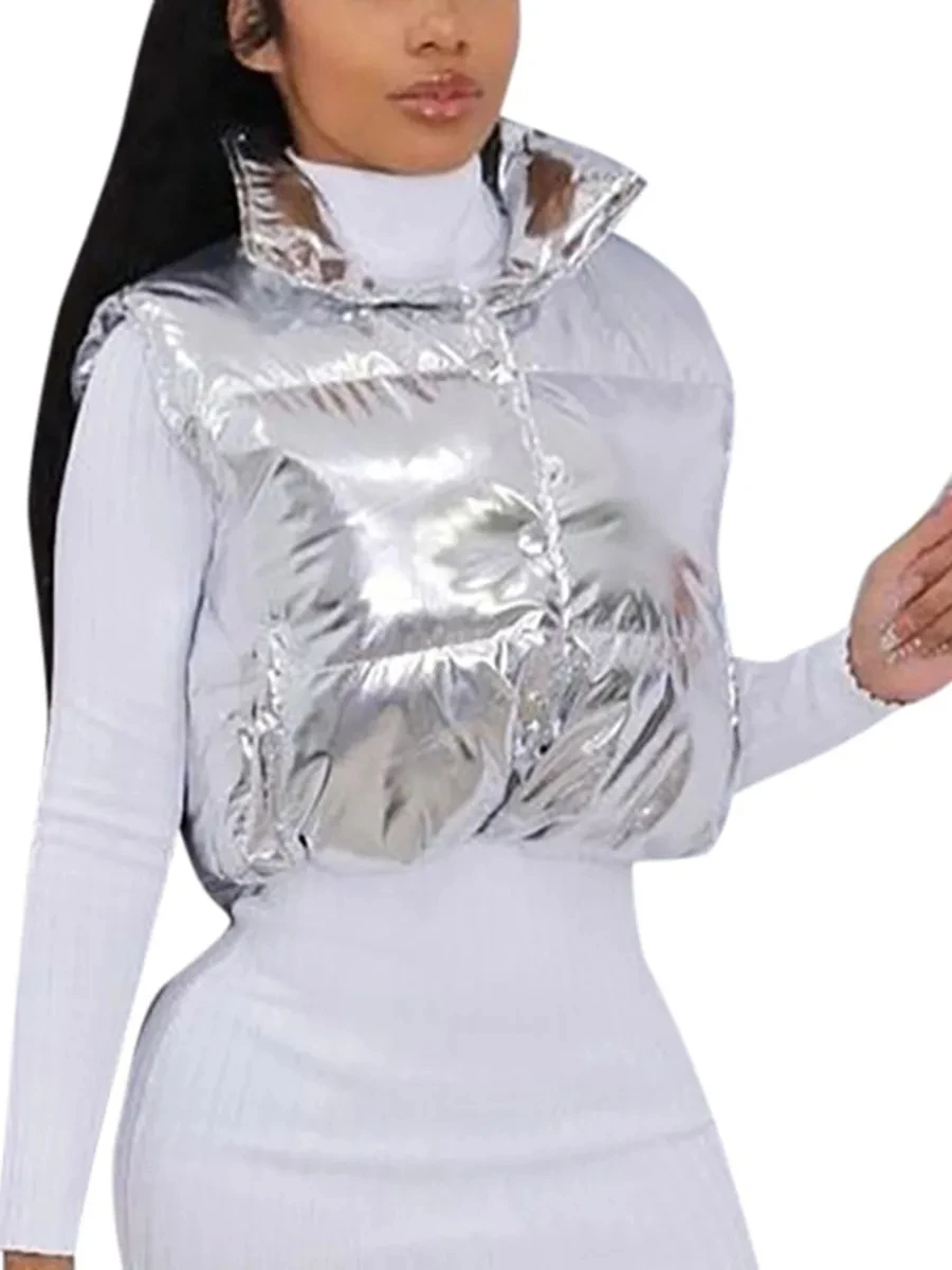 Рисунок 2 - Зимнее серебристое Стеганое пальто-пуховик