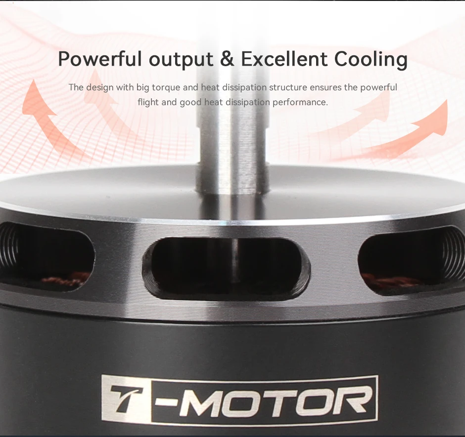 Moteur Brushless LIGPOWER AT5220A installé sur un drone avec hélices