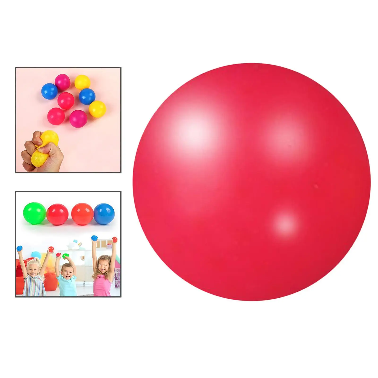 Soft Squeeze Toy Pressure Release Sticky Squash Ball Cute Stick Ball Stick Wall Ball Toys Squishy Toys for Children Fun Play