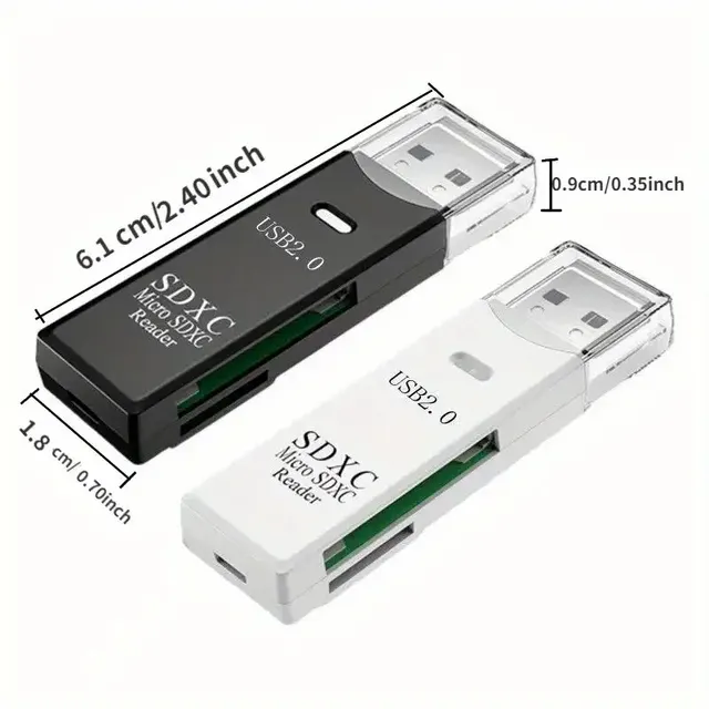 Robust 2-in-1 USB 3.0 2.0 Micro SD Card Reader High Speed Data Transmission up to 5Gbps Compatibility Multiple for PC Camera 2