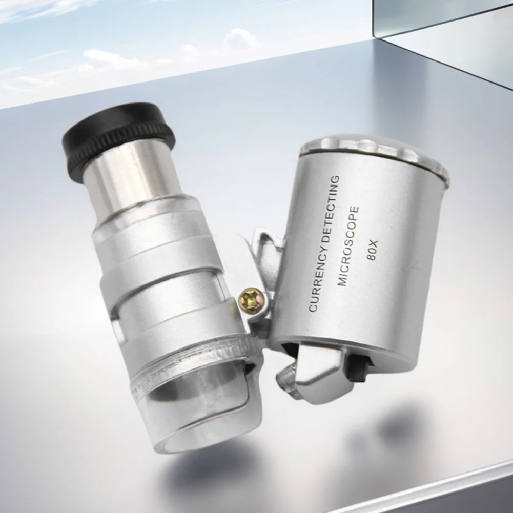 Jewelry Appreciation Microscope with LED Adjustable Jeweler Loupe Illuminated Handheld Magnifying Glass for Jewelry Observation