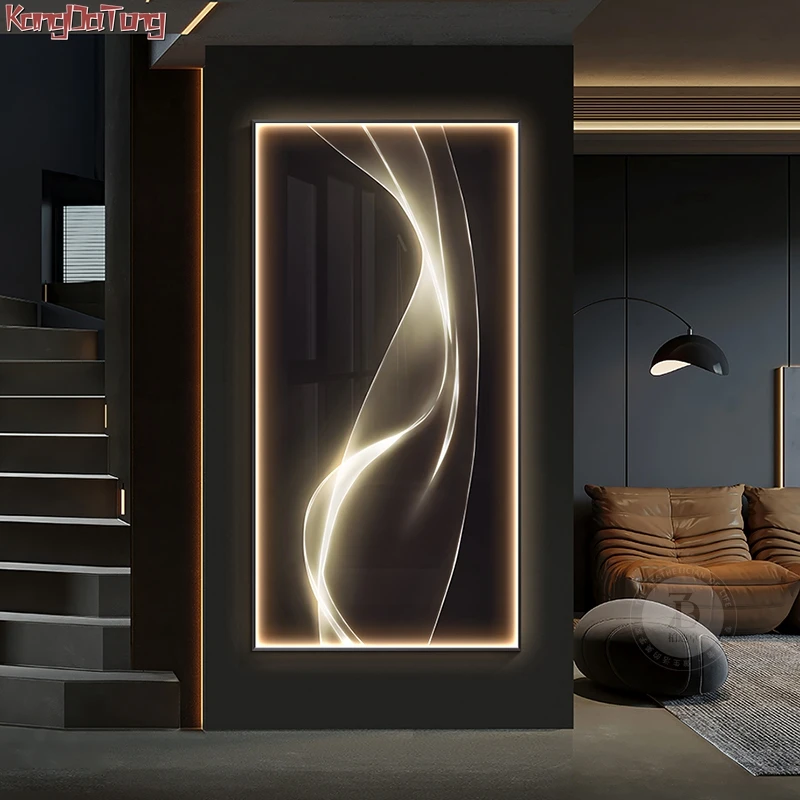 ModernDesignerLedLightInteriorPaintingForHomeLivingRoom