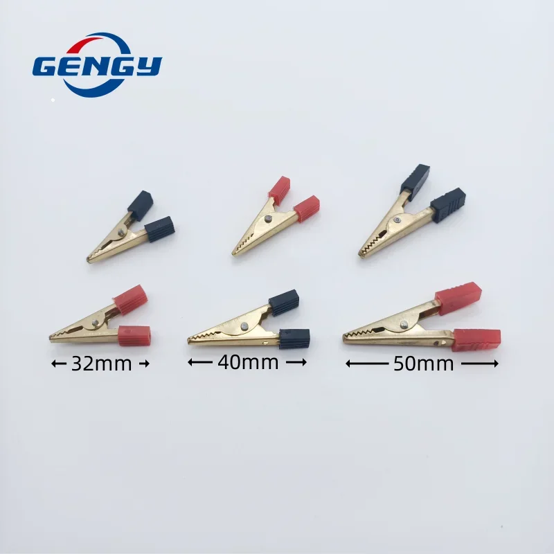 Alligator Clips 10 Pcs Copper Crocodile Clip 40mm 50mm Plastic Handle Test Probe Alligator Clips Connector Connect Socket Plug Not JIT