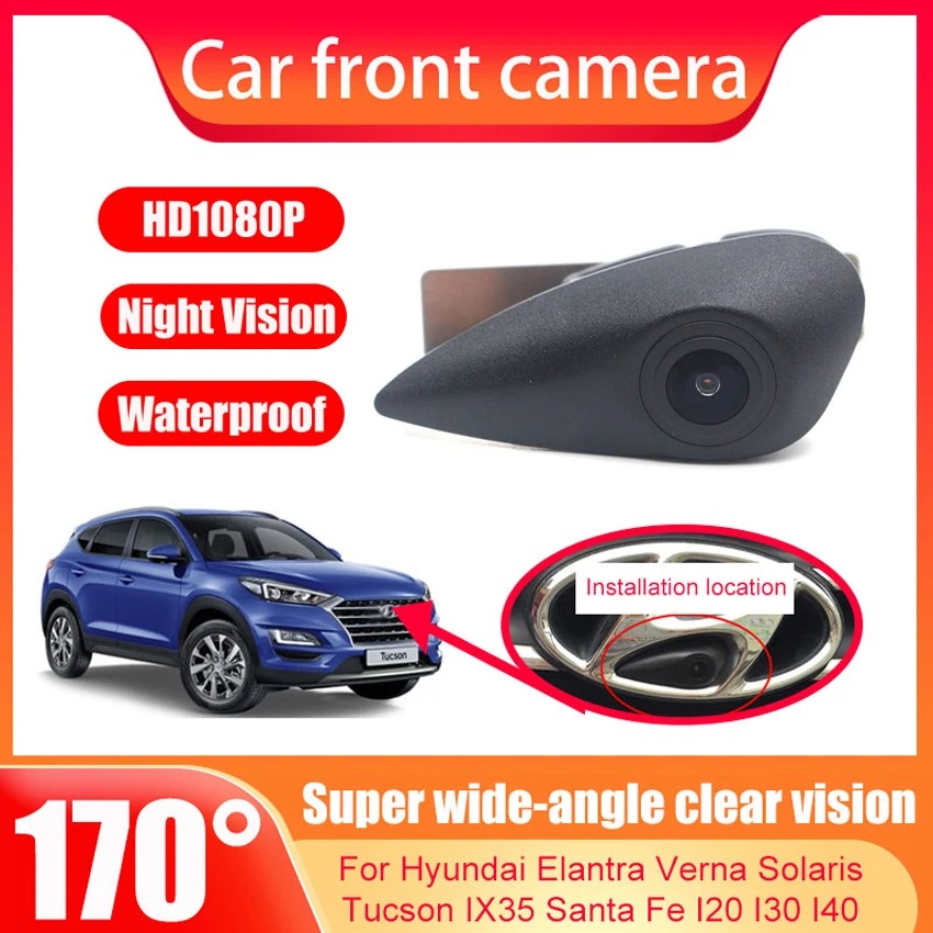 

CCD HD Night Vision Front View Camera Vehicle logo Camera For Hyundai Elantra Verna Solaris Tucson IX35 Santa Fe I20 I30 I40