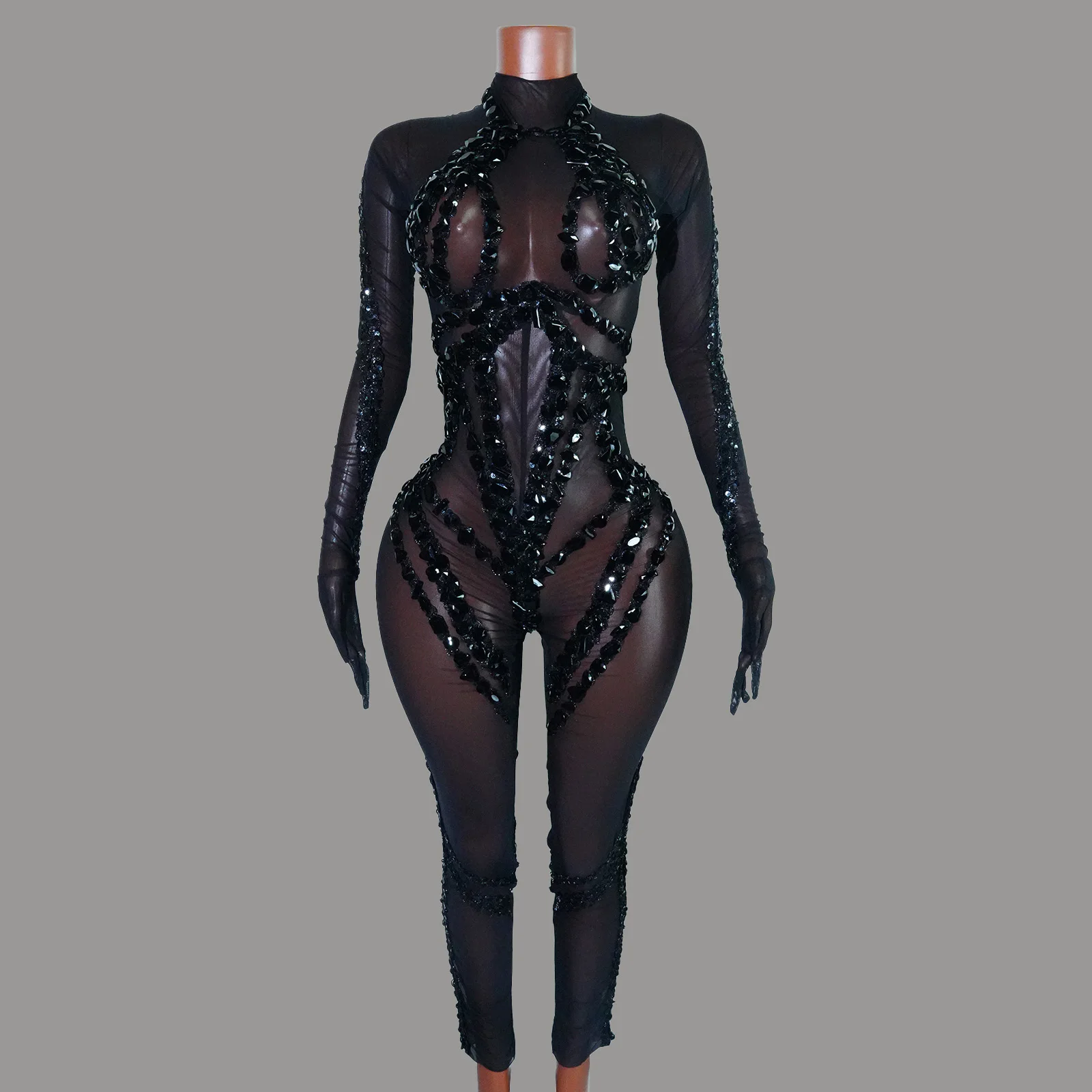 Disco Jumpsuit Luipaard Print Luxe