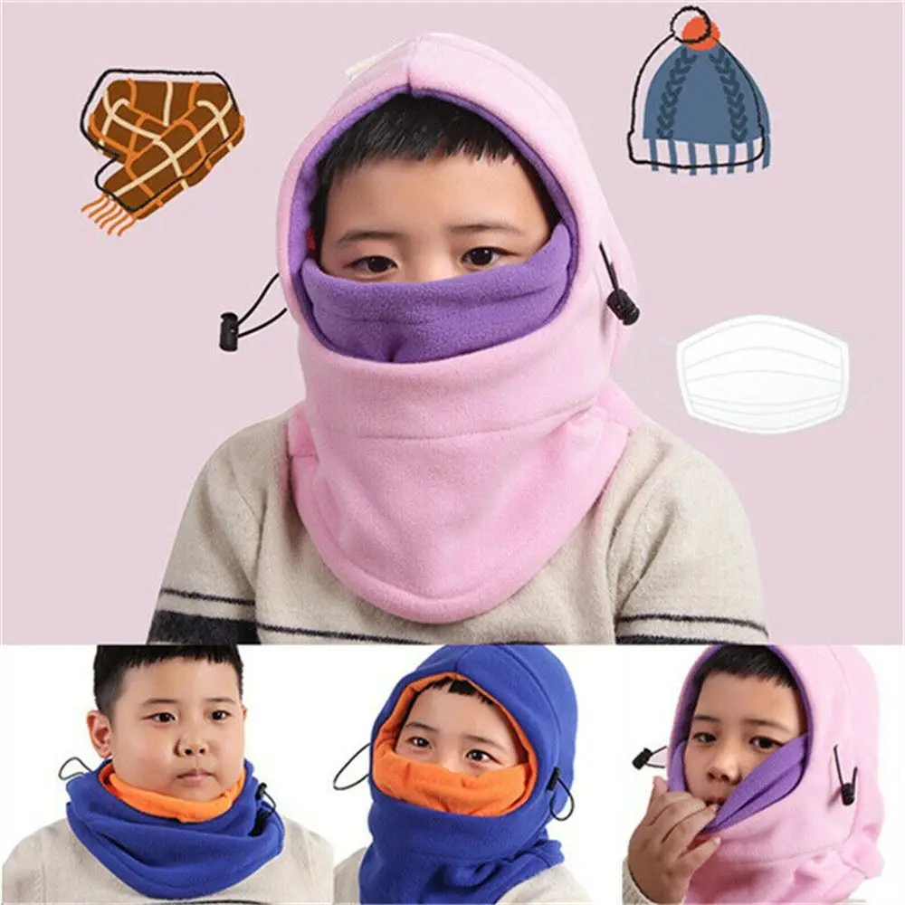 Kinder Winter Fleece Sturmhaube Hut Thermo Hals Warm Vollgesichts Skimaske Kapuze Kappe Jungen Mädchen Kinder Kappe für 3-10 Jahre – Detail 11