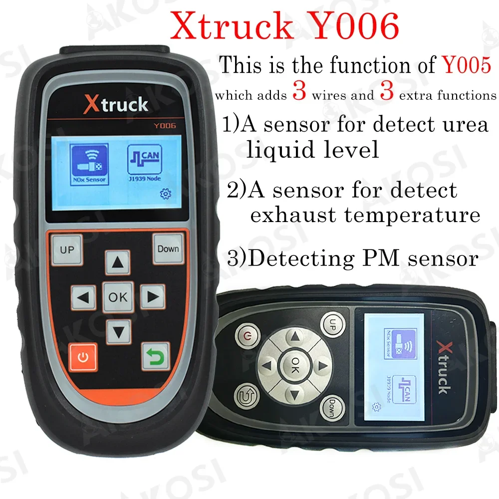 

New upgrade Xtruck Y005 Y006 Pump Nitrogen Oxide Sensor Truck Nitrogen Detector Test NOx PM Urea Level Exhaust Temperature