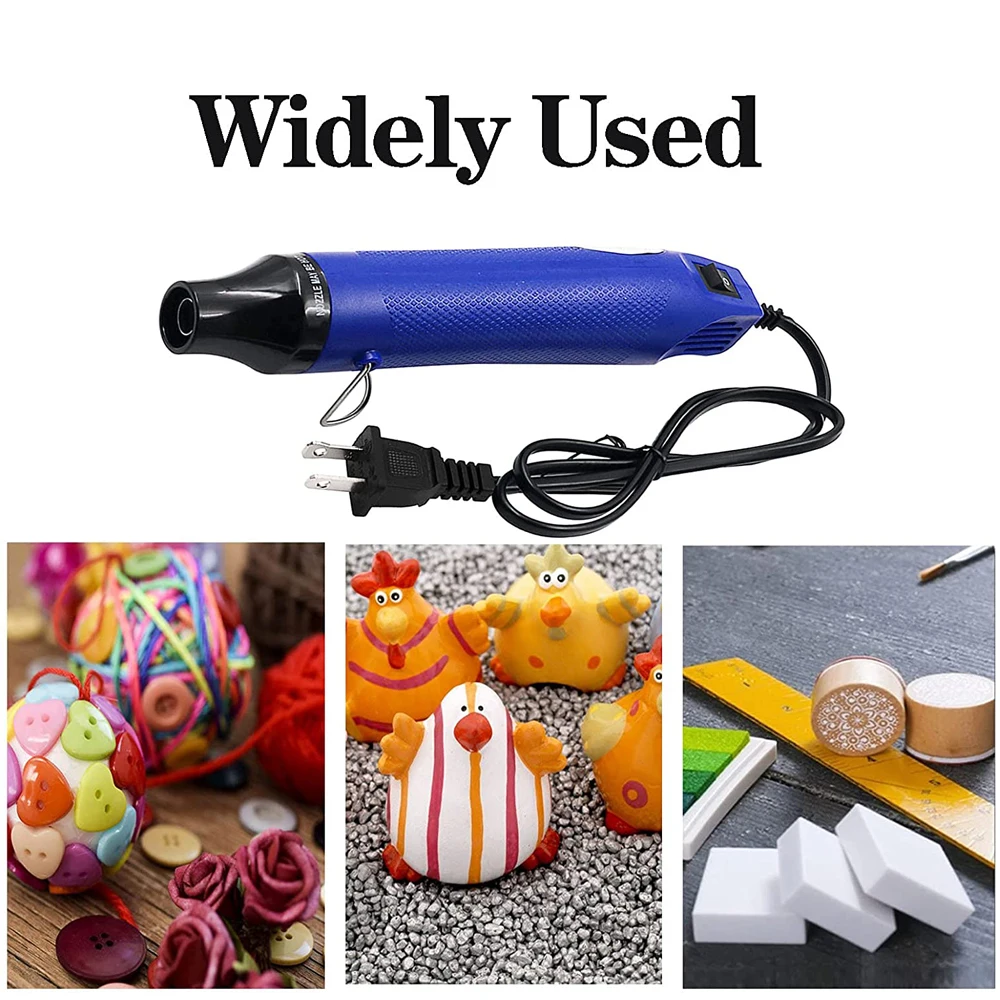 300W Power Mini 220V Electric Soft Ceramic Hot Air Gun Ligthweight Handhold Air Shrink DIY Embossing Drying Paint DIY Heat Tool 6